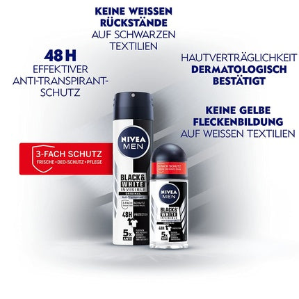 Deodorant Roll-On Nivea Men Black & White 50ml