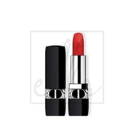 Baton de buze Dior Rouge Dior Mat Strong Red, roșu puternic, textură mată