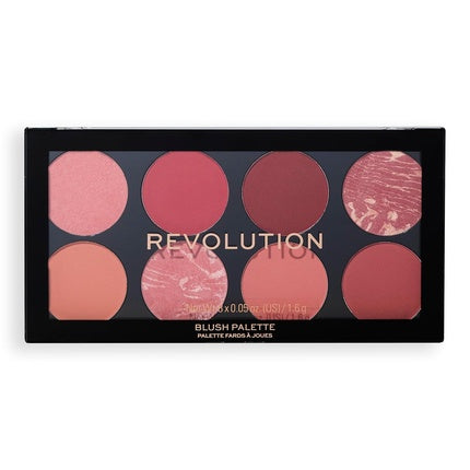 Paleta de farduri Revolution Ultra Blush Palette - 8 nuanțe matte și shimmer