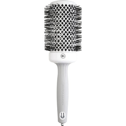 Perie păr, Olivia Garden, Expert Blowout Shine, alb și gri, 55mm