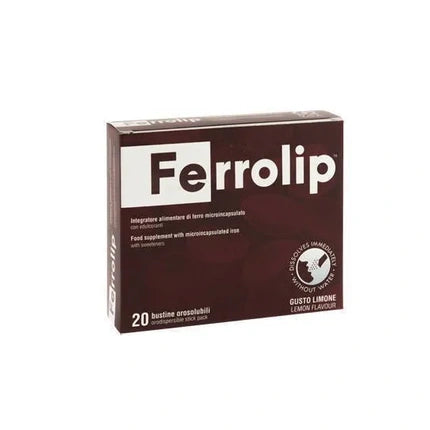 Ferrolip, U.G.A. Nutraceuticals, 20 pliculețe solubile, aromă de lămâie
