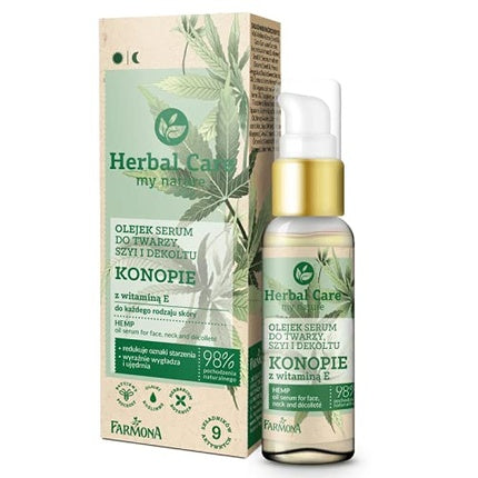 Ser facial, Herbal Care, ulei canepa, 50ml