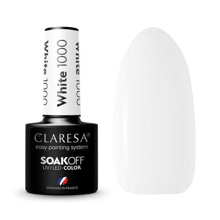 Lac de unghii UV, Claresa, White, 5ml
