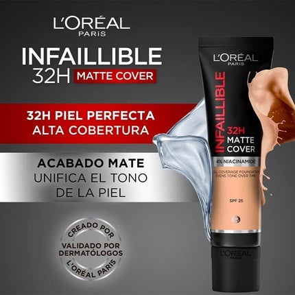 Fond de ten, L'Oréal Paris, Infaillible 24H Matte Cover, 30ml