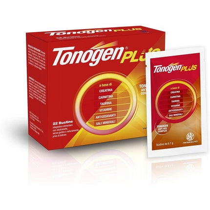 Tonogen Plus, Supliment alimentar cu vitamine și minerale, 22 bustine, Gust portocaliu