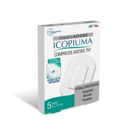 Comprese Adesive Sterile TNT 7.5x5cm, 5 Bucăți