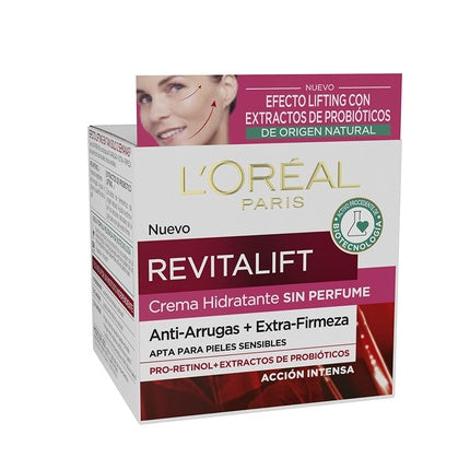 Crema hidratanta antirid fara parfum, L'Oréal Paris, Revitalift, 50ml