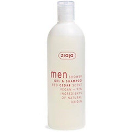 Șampon Gel Ziaja pentru Bărbați, Parfum Red Cedar, 400ml