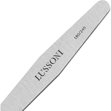 Pila pentru unghii Lussoni Diamond Zebra, 180/240 Grit, Pack de 25