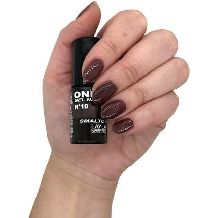 Lac unghii gel, Layla Cosmetics, One Step, maro