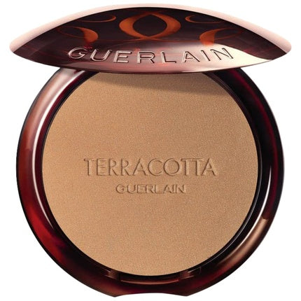 Pudră bronzer Guerlain Terracotta High Hold Moisturizing #05 Deep Warm, ambalaj tortoiseshell