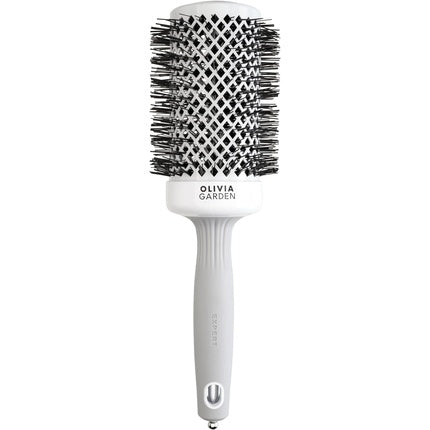 Perie păr, Olivia Garden, Expert Blowout Shine, alb și gri, 55mm