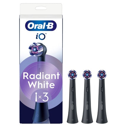 Perii de schimb Oral-B iO Series Radiant White, Negru - Pachet 3 buc