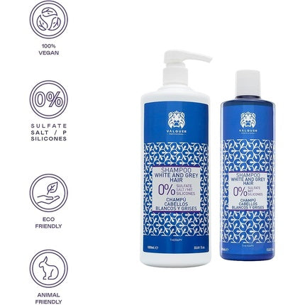 Șampon Valquer Profesional, alb și gri, 400ml