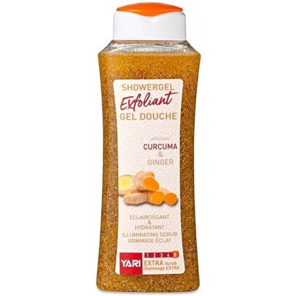 Gel de duș exfoliant Yari cu turmeric și ghimbir, 500ml