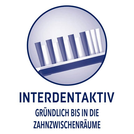 Periuță dinți, Dr.Best, Interdent Active Agent, alb-albastru