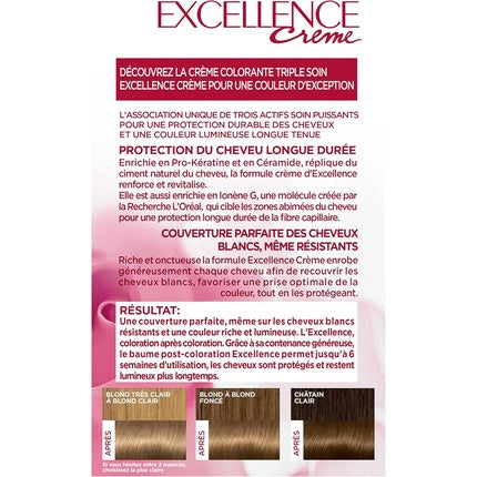Culoare pentru păr L'Oréal Paris Excellence Creme 7 Blond, 2 seturi