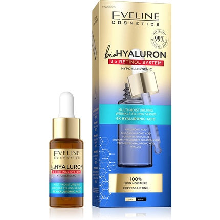 Ser bio hidrant multi, Eveline Cosmetics, Biohyaluron 3x Retinol, 18ml