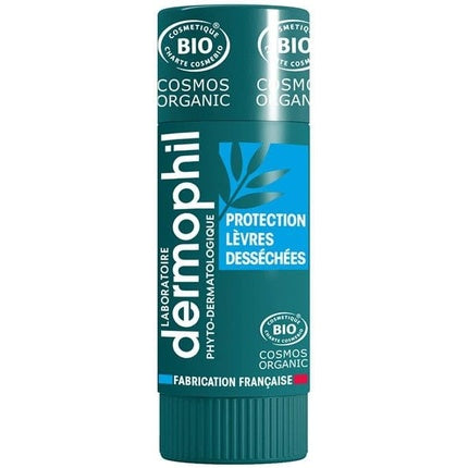 Balsam de buze Dermophil Indien, Protecție buze uscate, 4g, Verde