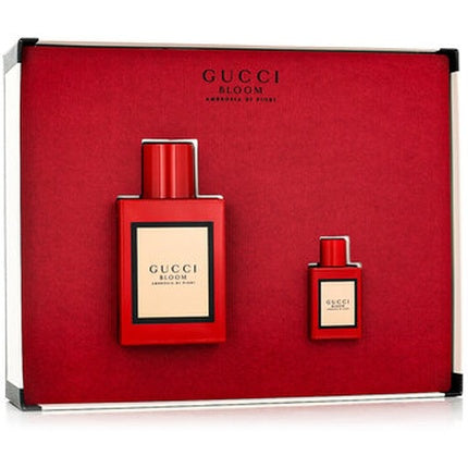Set Parfum Gucci Bloom Ambrosia Di Fiori, 50ml + 5ml, Pentru femei
