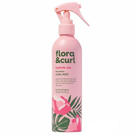 Spray de păr pentru bucle, Floracurl Hydrate Me Rose Water Curl Mist, 250ml