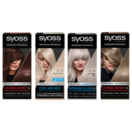 Vopsea de păr, Schwarzkopf Syoss, Blond platinat rece, 50mL