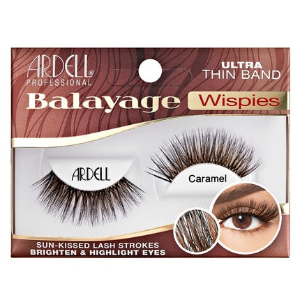Gene false Ardell Balayage Wispies, Caramel, Bandă ultra subțire, Volum natural