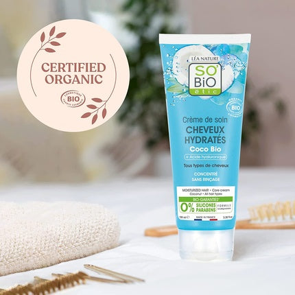 Balsam Leave-In, So'bio Étic, 100ml, cocos albastru