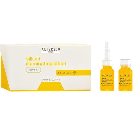 Ser de păr, Alter Ego Silk Oil Illuminating Vials, 10ml, galben
