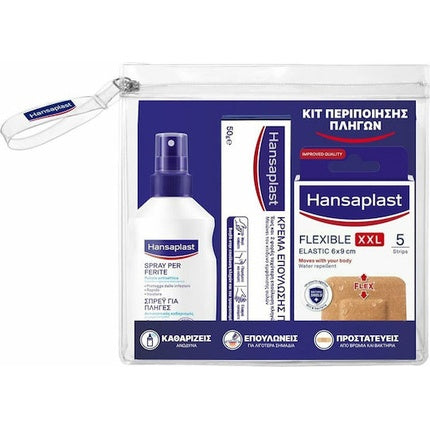 Kit Hansaplast Îngrijire Răni, Spray Elastic 100ml, Cremă 50g, Pachet