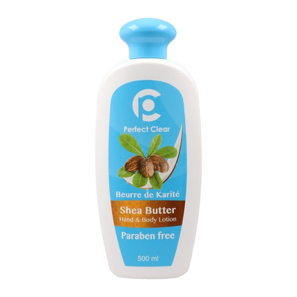 Loțiune Hidratantă pentru Corp și Mâini Perfect Clear, Unt de Shea, Fără Parabeni, 500 ml