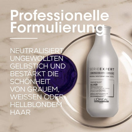 Șampon L'Oréal Professionnel Serie Expert Silver, 100 ml, pentru păr gri sau blond