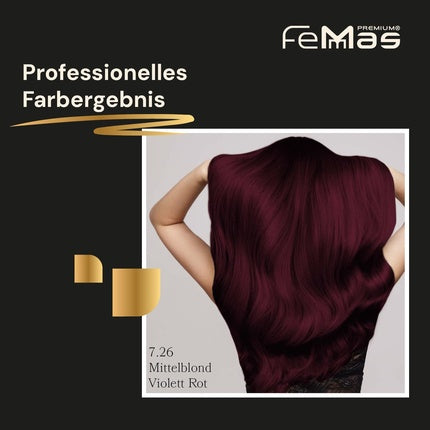Vopsea păr, FemMas, 7.26 Blond Mediu Violet Roșcat