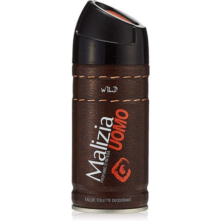 Deodorant, Malizia, Uomo Black and Wild, 150 ml