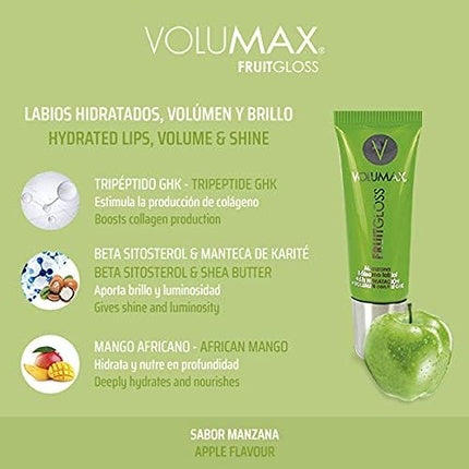 Luciu de buze, Volumax, Fruitgloss, verde măr, 7.5ml