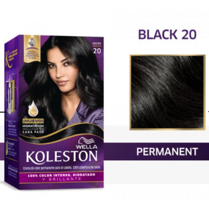 Vopsea de păr permanentă Wella Koleston Perfect 20 Negru mat