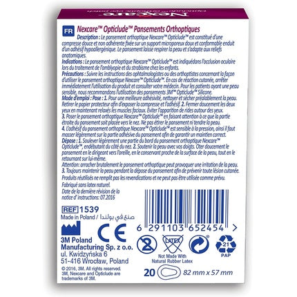 Plastru pentru ochi Nexcare Opticlude, dimensiune regulată, culoare bej