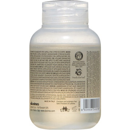 Davines Volu Shampoo Travel Size 75ml, transparent, cu dop flip-top