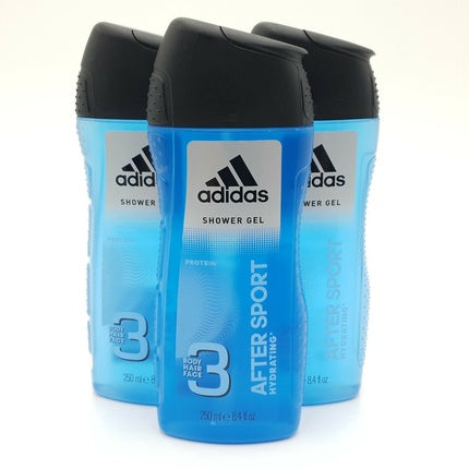 Gel de duș, Adidas, After Sport, albastru, 250ml