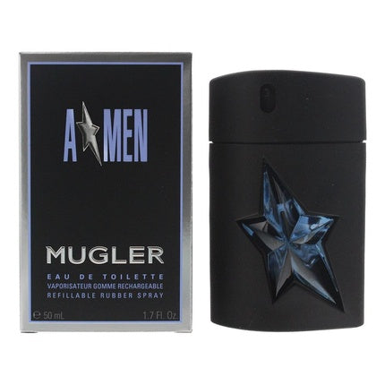 Eau de Toilette Thierry Mugler Amen, sticlă neagră cu stea albastră, 50ml