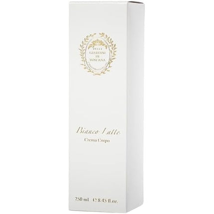 Cremă corp Bianco Latte, Giardini Di Toscana, 250 ml, alb cu pompă aurie