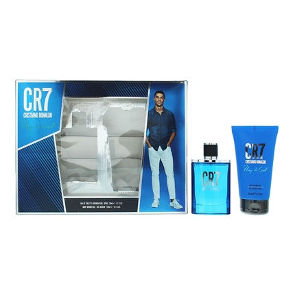 Set Cadou Cristiano Ronaldo, Play It Cool, 50 ml + 100 ml, Culoare Albastru