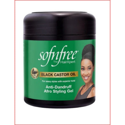 Gel de păr Sof N' Free Black Castor Oil Anti Dandruff Afro Styling Gel, 500ml