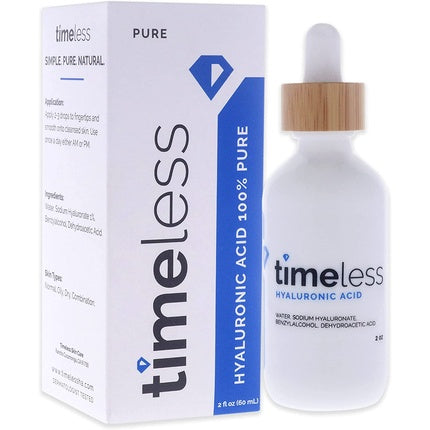 Serum cu acid hialuronic Timeless Skin Care 100% Pure, 60 ml