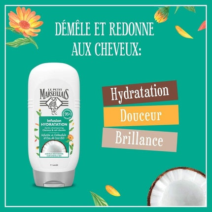 Condiționator Le Petit Marseillais - Hidratare Ușoară cu Apă de Cocos Bio