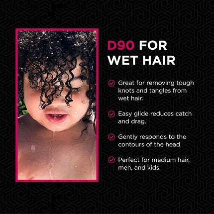 Perie De-detangling Denman D90 Mini Roz pentru Păr Umed și Uscat