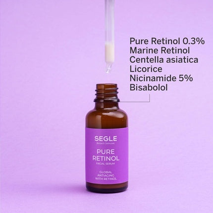 Serum Anti-Aging Segle Clinical cu Retinol Pur, 30ml, Sticlă Brună