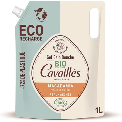 Gel de duș Rogé Cavaillès Eco-Refill cu Macadamia, 1L, Hipoalergenic