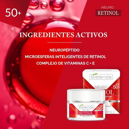 Cremă de zi, Bielenda, Neuro Retinol, alb 50 ml
