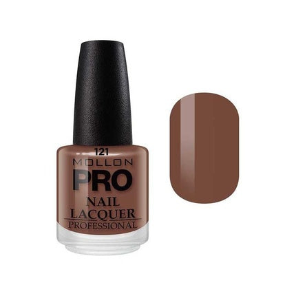 Vernis de unghii Mollon Pro Coffee with Milk 121, 15ml, culoare maro ciocolatiu